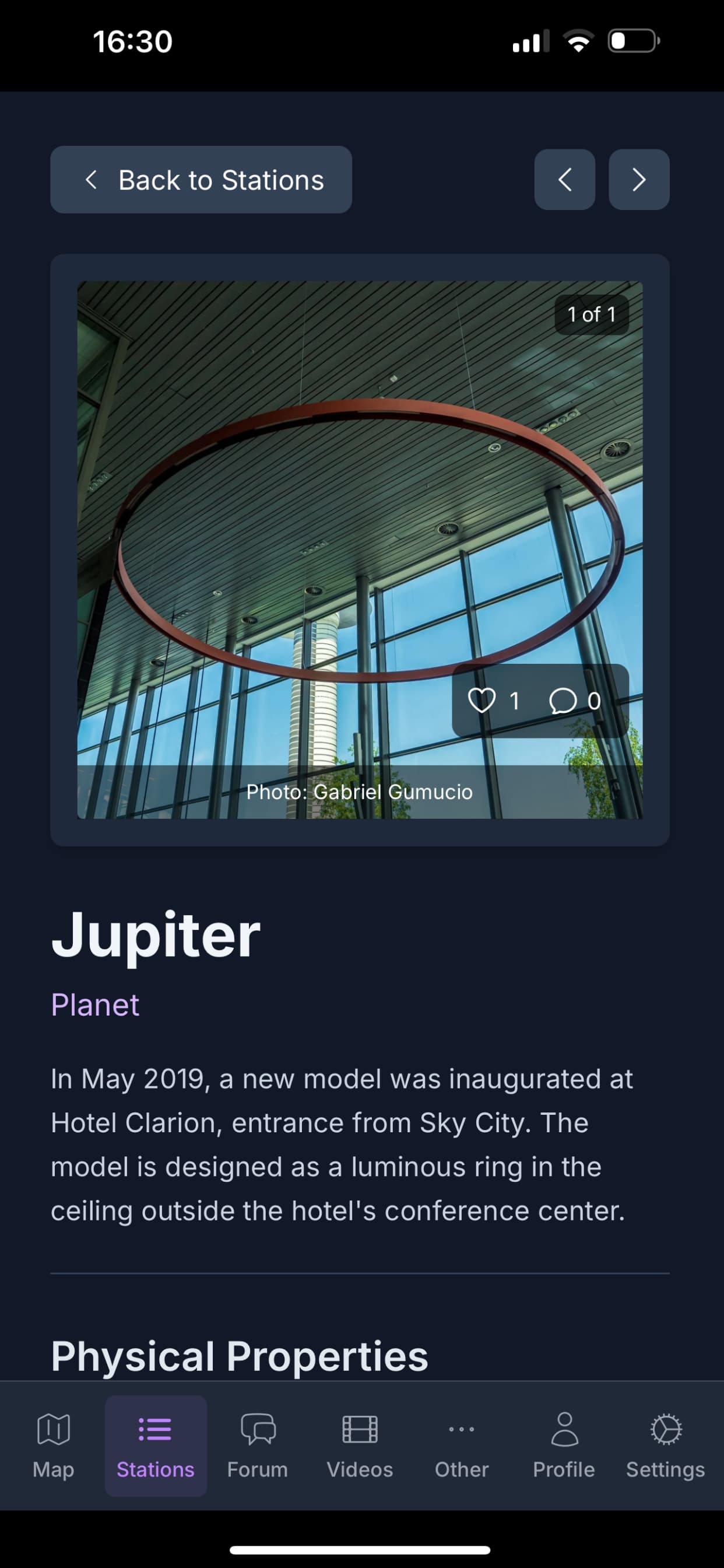Jupiter Station Details